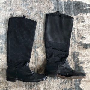 Size 8 - Coach black leather riding boots